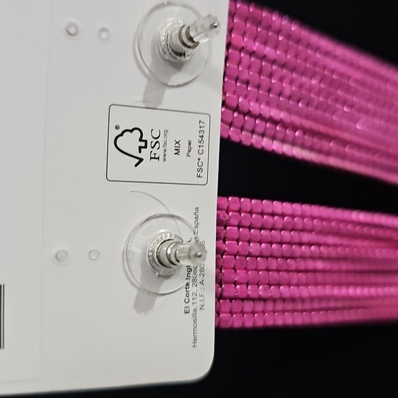 Elegant Pink Sparkle Dangle Earrings Elegant Wear Special Ocassion Luxury - Picture 5 of 6